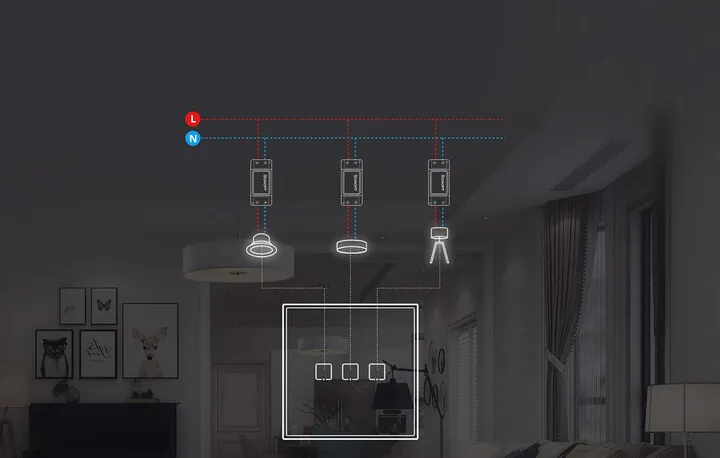 Prizë Sonoff T2EU2C-RF wireless 433MHz (2-channel) - 4