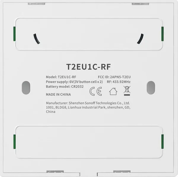 Ndërprerës Sonoff T2EU1C-RF 433MHz Smart (1-channel) - 2