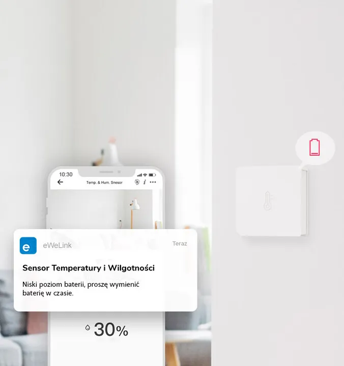 Sensoor i i temperaturës dhe lagështisë Sonoff Zigbee SNZB-02 Smart - 9
