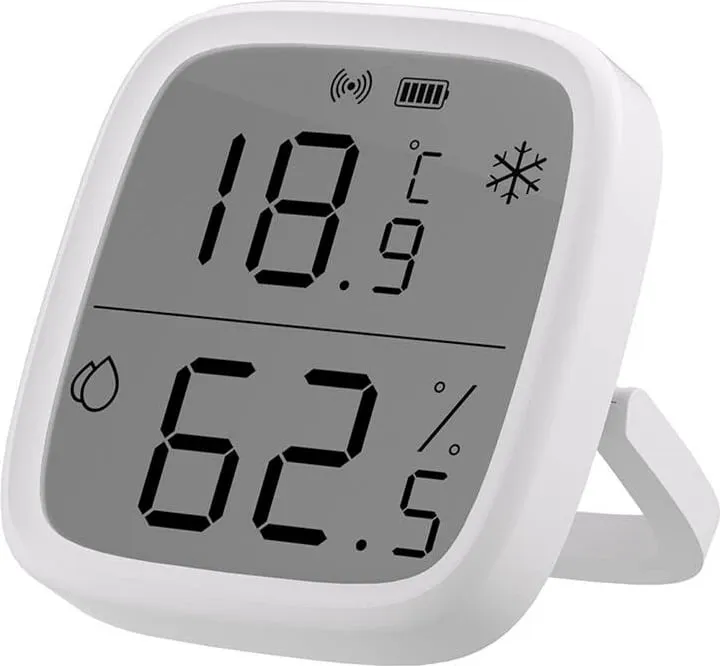 Sensor temperature e lagështie Sonoff SNZB-02D, ZigBee, me ekran LCD, i bardhë - 3