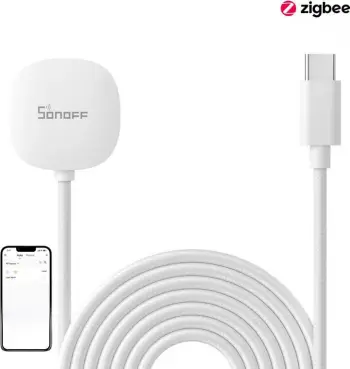 Kabllo zgjatuese për sensor uji Sonoff WLDC200, për SNZB-05P, 2m, e bardhë