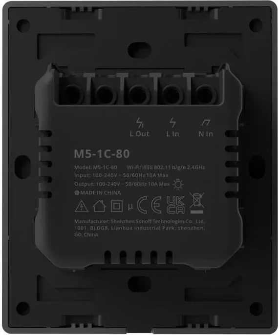 Çelës inteligjent muri Sonoff M5 1 kanal, WiFi, i bardhë - 6