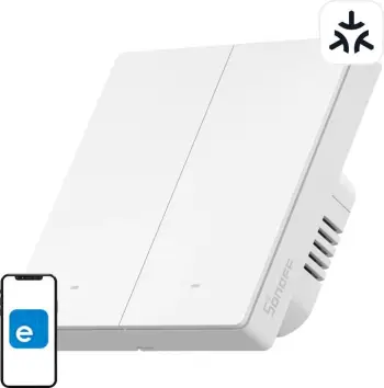 Switch i mençur Sonoff M5-2C-86W, 2 kanale, i bardhë