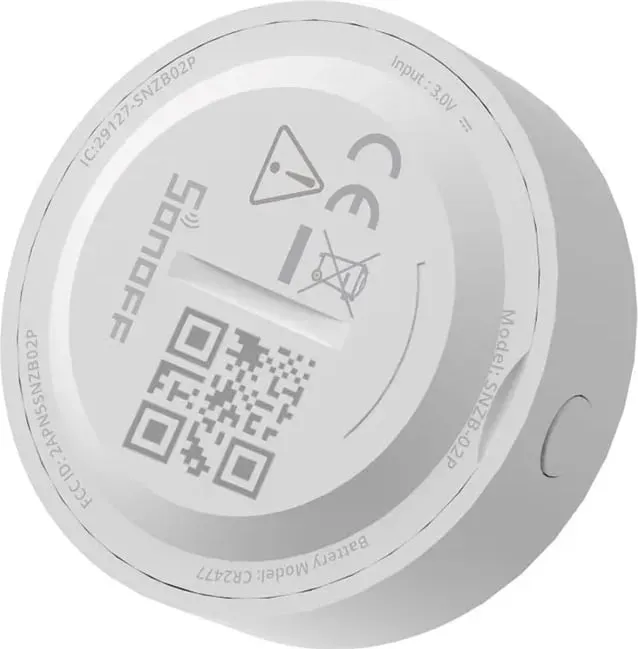 Sensor temperature dhe lagështie Sonoff SNZB-02P, ZigBee, i bardhë, i rrumbullakët - 4