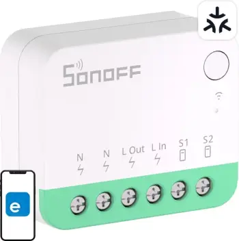 Switch smart Sonoff MINIR4M, Matter, Wi-Fi, i bardhë