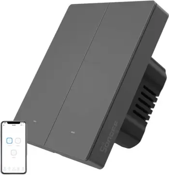 Switch i mençur Sonoff M5-2C-80, 2-kanalësh, WiFi, për kornizë, grafit