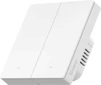 Switch smart Sonoff ZBM5-2C-86W me prekje, Zigbee, 2 kanale, i bardhë