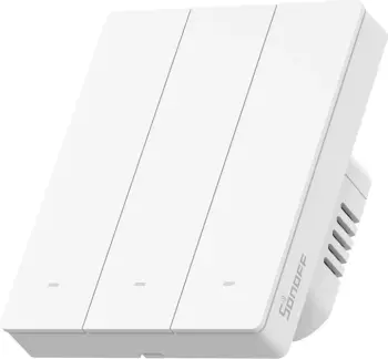 Switch smart Sonoff ZBM5-3C-80W, 3 kanale, Zigbee, i bardhë