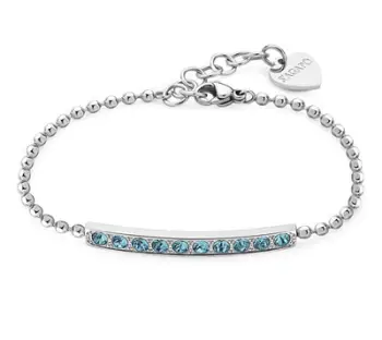 Byzylyk për femra S'Agapõ Dazzly SDZ15, 18.5 cm, i argjendtë/kaltër