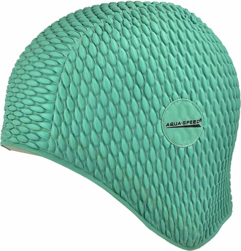 Kapelë noti Aqua-Speed Bombastic 04, latex, për flokë të gjatë, jeshile - 1