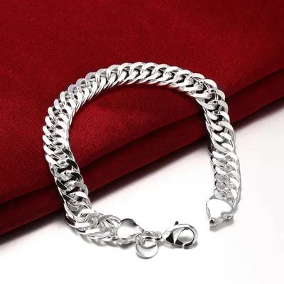 Set Xuping të flakëruar në argjend - qafore + byzylyk, unisex, 50 cm - 2
