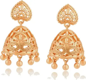 Vathë Xuping të praruara në ari 18 karatësh VSIA, të stilit indian, të artë