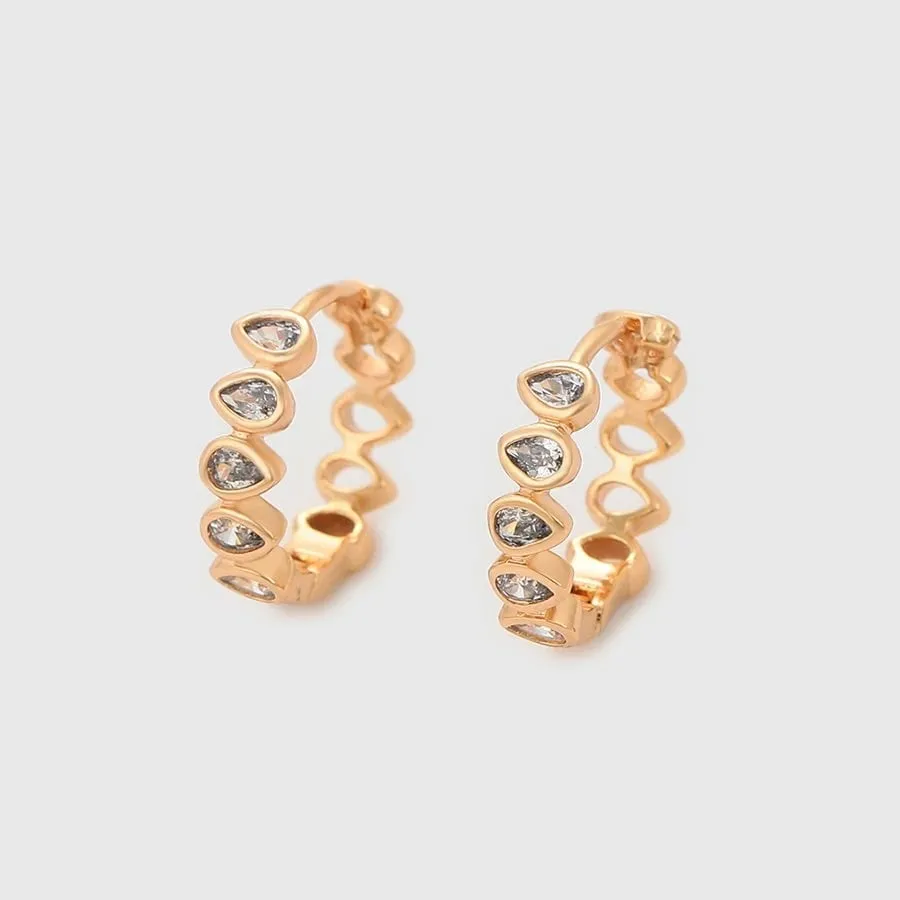 Set unazë/vathë Xuping, të praruar në ar 18k, #7US - 2