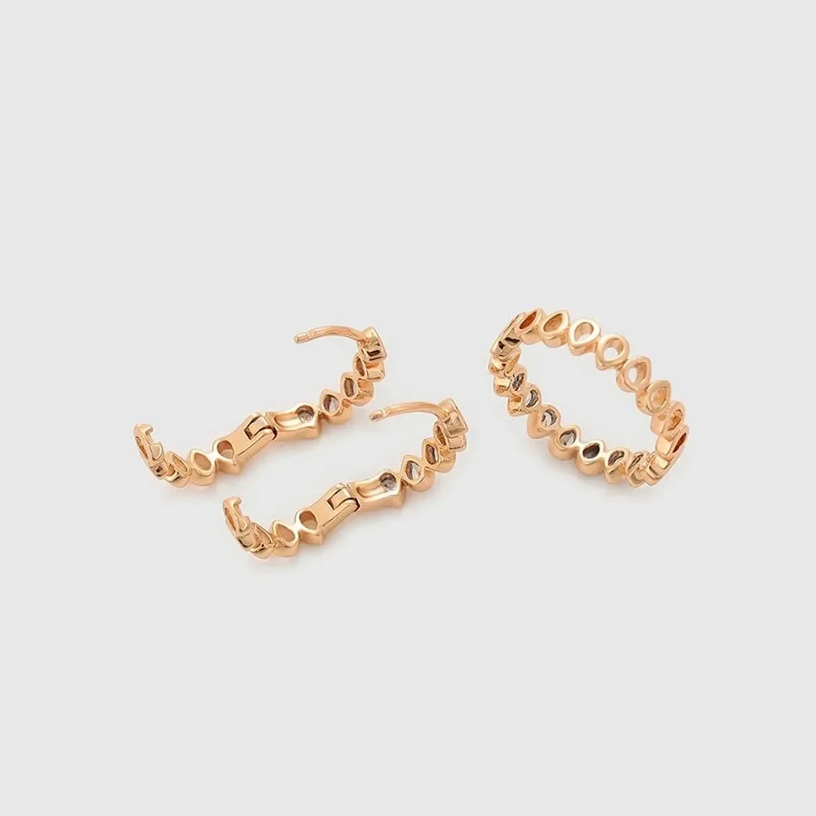 Set unazë/vathë Xuping, të praruar në ar 18k, #7US - 8