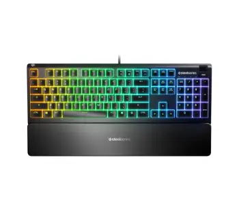 Tastierë lojërash SteelSeries Apex 3, US, RGB, e zezë