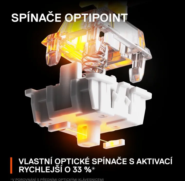 Tastierë SteelSeries Apex 9 Mini, OptiPoint, US, e zezë - 4