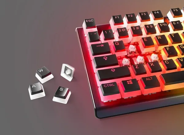 Taste SteelSeries PrismCaps, PBT, 120 copë, US, të zeza - 4