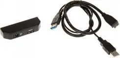SilverStone Adapter USB 3.0 në SATA, i Zi (SSTEP02BUSB3.0zuSATAAdapterSchwarz)