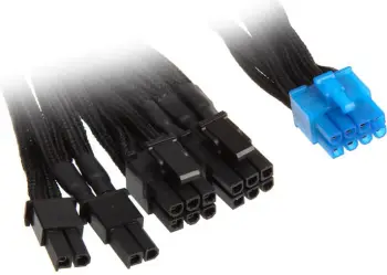 Kabllo SilverStone PCIe 8-pin - PCIe 8-pin, 0.55 m, e zezë