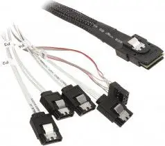 Kabllo SilverStone SST-CPS03 Mini-SAS në SATA, 50cm