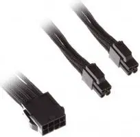 Kabllo SilverStone, ATX/EPS 8-pin, 0.3m, e zezë