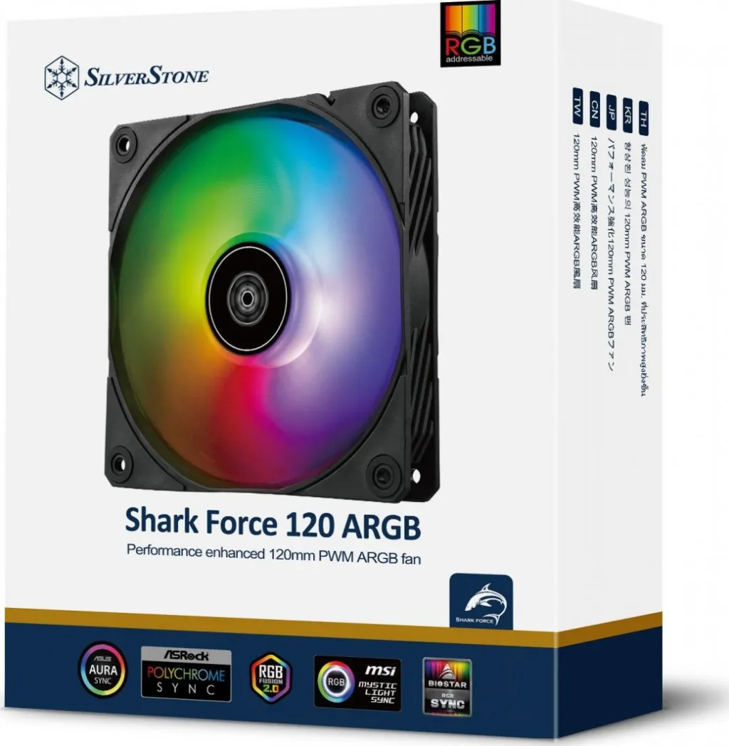 Ftohës SilverStone Shark Force 120 ARGB, 120 mm - 12