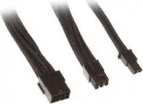 Kabllo zgjatëse SilverStone 8pin - PCI-E 8pin(6+2), 300mm, e zezë