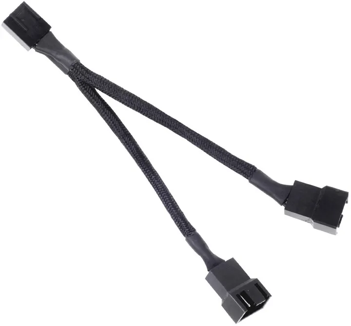 Kabllo ndarëse SilverStone CPF01 10cm PWM, e zezë - 1