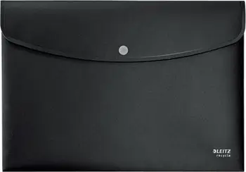 Dosje Wallet Leitz A4, polipropilen PP, material i riciklueshëm, e zezë