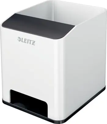 Mbajtëse stilolapsash Leitz WOW Pen Cup 53631095, me amplifikues tingulli, e zezë