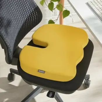 Jastëk ulëse Leitz Ergo Cosy, ngjyrë e verdhë