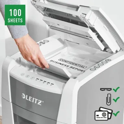 Grirëse letrash Leitz, Small Office 100, P5 P-5, e bardhë - 3