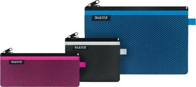 Etui tekstili Leitz WOW, dy xhepa, madhësi mesatare, i zi - 2