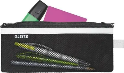Etui tekstili Leitz WOW, dy xhepa, madhësi mesatare, i zi - 3
