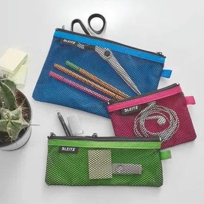 Etui tekstili Leitz WOW, dy xhepa, madhësi mesatare, i zi - 4