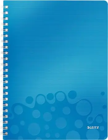 Fletore spirale Leitz WOW, A4, 80 gsm, blu