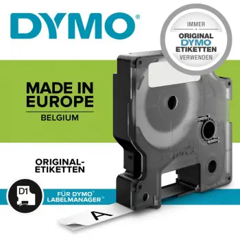 Label Dymo D1 / 9 mm x 7 m – Bardhë