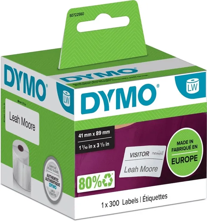 Etiketë Dymo S0722560, e bardhë - 1