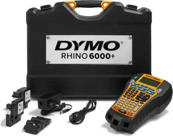 Printer etiketash, Dymo, Rhino 6000+ RH6000K / 2122966, me kuti transporti dhe aksesorë, verdhë, set