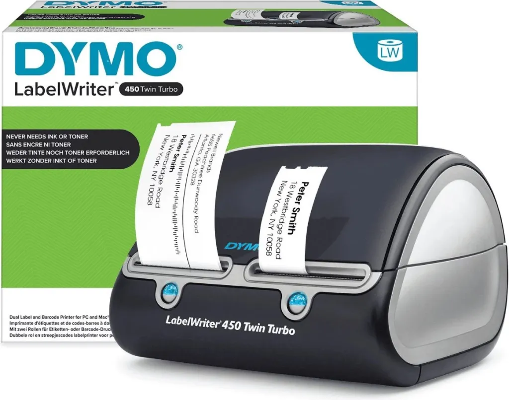 Printer etiketash, Dymo, LabelWriter 450 Twin Turbo (LW450TT) S0838870, me dy rula, i zi - 1