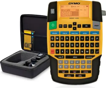 Printer etiketa Dymo Rhino 4200, industrial, shirita 6–19 mm, i verdhë
