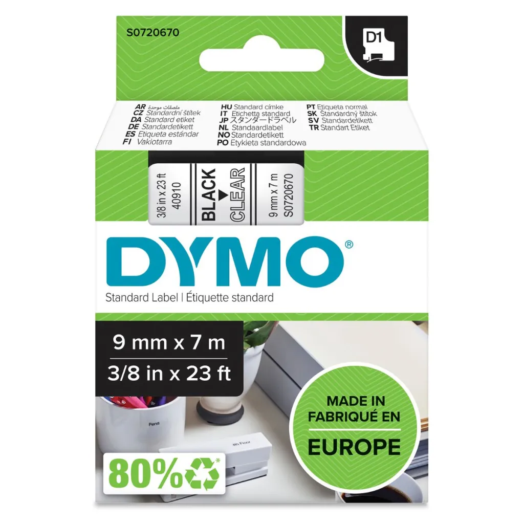 Shirit për printer 3D Dymo 40910 – Zezë/Transparente - 1