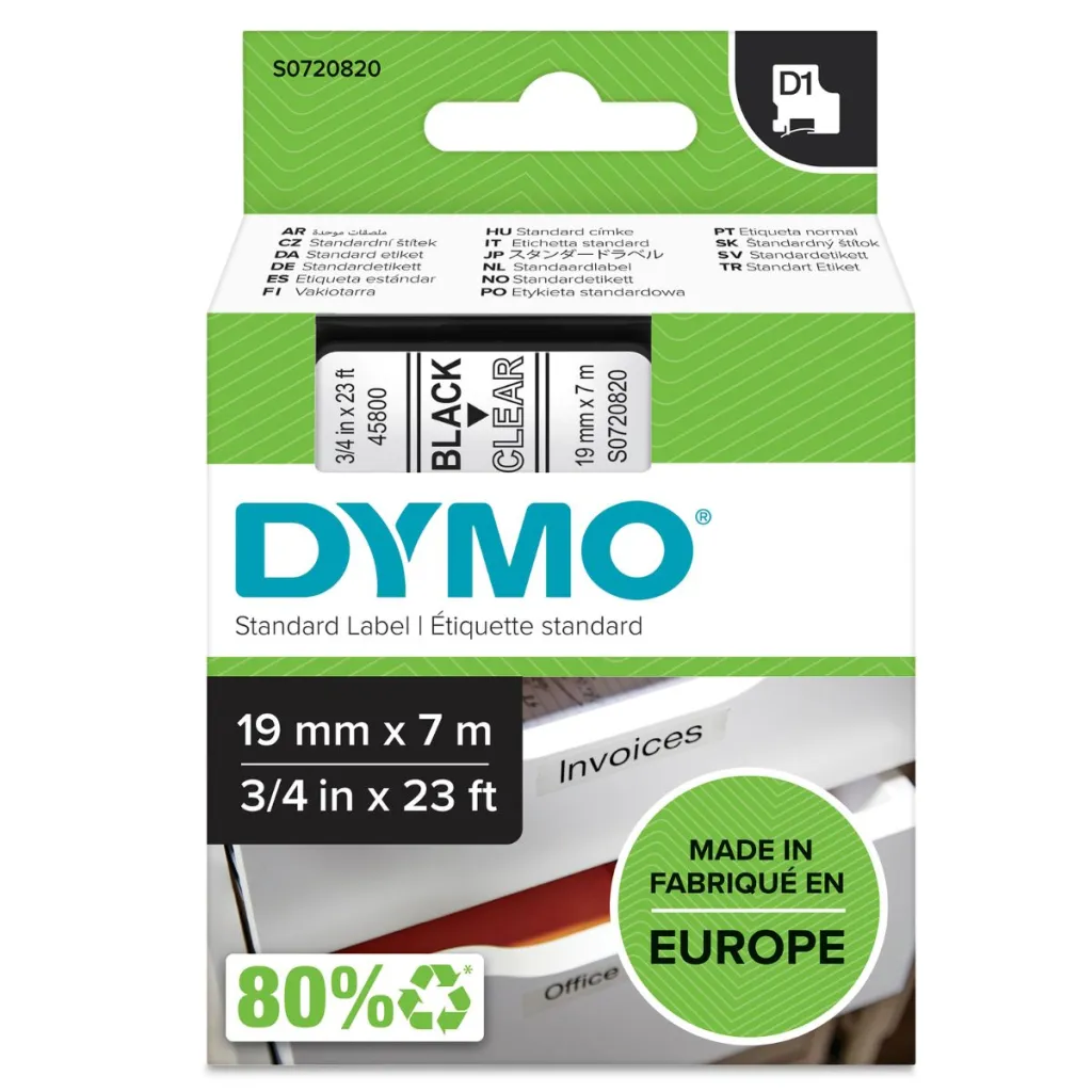 Shirit për printer 3D Dymo 45800 – Zezë/Transparente - 1