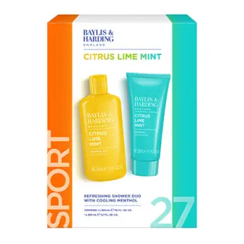 Set për meshkuj Baylis & Harding Citrus Lime & Mint, xhel dushi 300 ml + shmapo për flokë 200 ml