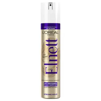 Sprej për flokë bionde L'Oréal Elnett (Anti-Brassiness Color-Correcting Purple Micro-Diffusion Hairspray), 300 ml
