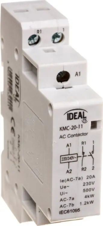 Kontaktor modular Kanlux 20A, 1Z, 1R, 230V AC, KMC-20-11 23244