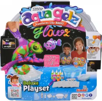 Set kreativ Simba Aqua Gelz Deluxe, figura 3D nga xhel, shkëlqim në errësirë