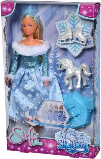 Figurë njëbrirësh Simba Steffi Love, dekorative, e vogël, ngjyrë perla