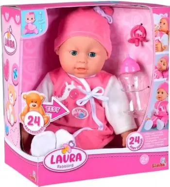 Kukull Simba Laura, 38cm, me tinguj, shumengjyrëshe
