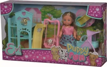 Lodër për fëmijë Simba, kukulla Evi në këndin e lojërave për këlyshët